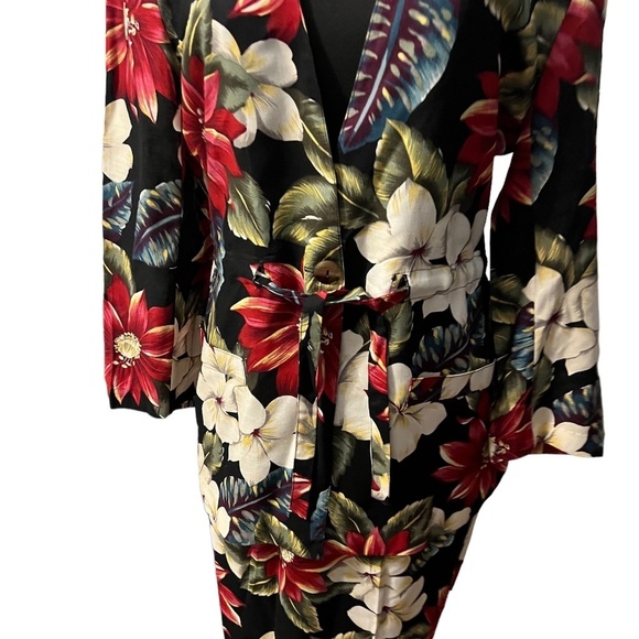 Norton McNaughton VINTAGE 80's Floral Blazer Wrap‎ Skirt Suit Set, Sz 6 - Picture 8 of 14
